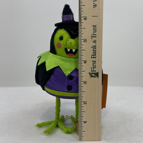 Hyde & Eek! Spellma Featherly Friends Halloween Decoration Bird Witch Hat Cape - Picture 10 of 12